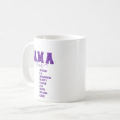 Faux Sequin Varsity Font This Mama Loves Kaffeetasse (Vorderseite Links)