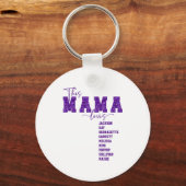 Faux Sequin Varsity Font This Mama Loves Schlüsselanhänger (Vorderseite)