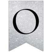 Faux Silver CONGRATULATIONS! Customizable Party Wimpelkette (Zweite Fahne)