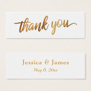 Faux Smooth Gold Schrift Danke Hochzeitsgeschenk