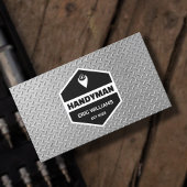 Faux stamped metal texture handyman Business Card Visitenkarte