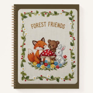 Faux-Stickerei-Nursery-Dekor & Kinder-Andenken Notizblock