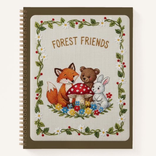 Faux Stitch Nursery Décor & Kids Keepsake Notizblock (Vorderseite)