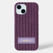 Faux Sweater Knit Custom Name Phone Cover (Rückseite)