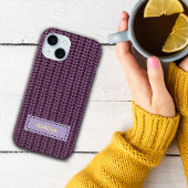 Faux Sweater Knit Custom Name Phone Cover iPhone 15 Hülle