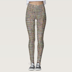 Faux-Textur mit Punktenmuster Leggings