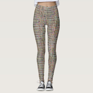 Faux-Textur mit Punktenmuster Leggings