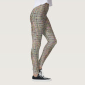 Faux-Textur mit Punktenmuster Leggings (Rechts)