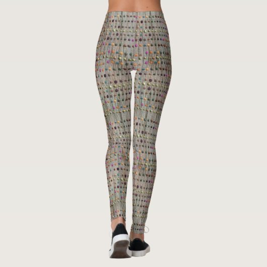 faux texture with dots pattern leggings (Rückseite)
