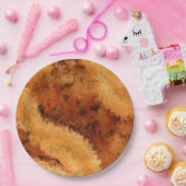 Faux-Walnuss-Burel-Muster  Pappteller (Party)