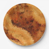 Faux-Walnuss-Burel-Muster  Pappteller (Vorderseite)