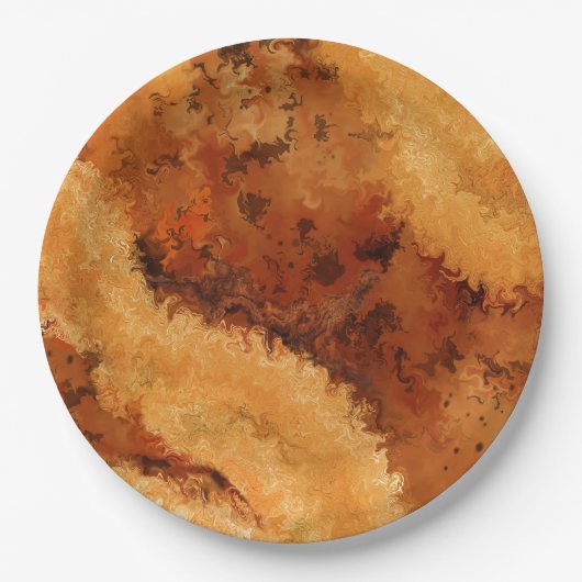 Faux-Walnuss-Burel-Muster  Pappteller (Vorderseite)