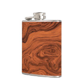 Faux Walnuss-Holzmaserung Muster Flachmann (Links)