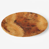 Faux-Walnut-Burel-Muster Pappteller (Schrägansicht)