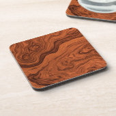 Faux Walnut Woodgrain  Getränkeuntersetzer (Linke Seite)