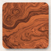 Faux Walnut Woodgrain  Getränkeuntersetzer (Vorderseite)