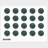 Faux Wax Envelope Seal Style 4 Blue 21 Sticker (Blatt)