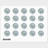 Faux Wax Envelope Seal Style 4 Blue 22 Sticker (Blatt)