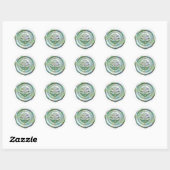 Faux Wax Envelope Seal Style 4 Green 25 Sticker (Blatt)