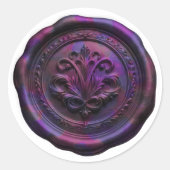 Faux Wax Envelope Seal Style 4 Purple 20 Sticker (Vorderseite)