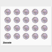 Faux Wax Envelope Seal Style 4 Purple 20 Sticker (Blatt)