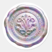 Faux Wax Envelope Seal Style 4 Purple 20 Sticker (Vorderseite)