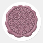 Faux Wax Seal, Orchid Purple Runder Aufkleber (Vorderseite)