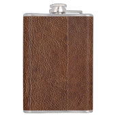 Faux Weathered Leather Look Flachmann (Rückseite)