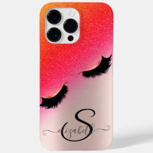 Faux Wimpern Chic Glitter Rosen Gold  Case-Mate iPhone 14 Pro Max Hülle