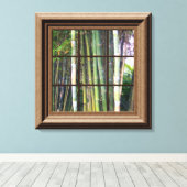 Faux Window Scene Bamboo View Canvas Wall Art Leinwanddruck (Insitu (Holzboden))