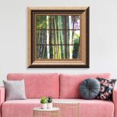 Faux Window Scene Bamboo View Canvas Wall Art Leinwanddruck (Insitu (Wohnzimmer))