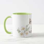 Faux Wood Easter Egg Bow Butterfly Daisy Flowers Tasse (Links)