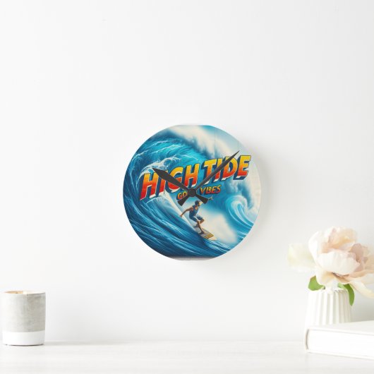 Faux Wrapped Canvas Print Runde Wanduhr (Zuhause)