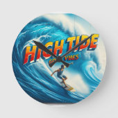 Faux Wrapped Canvas Print Runde Wanduhr (Vorderseite)