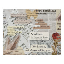 Faux Wrapped Canvas Prints | Scrapbook Collage 