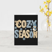 Faux Yarn Cozy Season Winter, Merry Bright Christm Karte (Gelbe Blume)