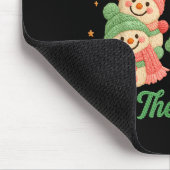 Faux Yarn Crochet Snowman And Christmas Tree Mousepad (Ecke)