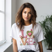 Faux-Yarn-Gestrickte "LOVE"  Tri-Blend Shirt
