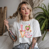 Faux-Yarn-Gestrickte "LOVE"  Tri-Blend Shirt