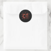 Faux-Yarn-Häkeln Ct Tech Ct Technologe Cat Scan Runder Aufkleber (Tasche)