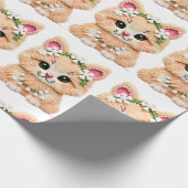 Faux Yarn Notch-Hook Christmas Cat – Cozy Holiday  Geschenkpapier (Ecke)