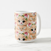 Faux Yarn Notch-Hook Christmas Cat – Cozy Holiday  Kaffeetasse (VorderseiteRechts)