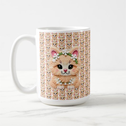 Faux Yarn Notch-Hook Christmas Cat – Cozy Holiday  Kaffeetasse (Links)