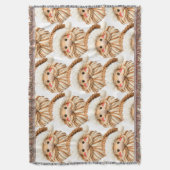 Faux yarn notch-hook Santa face Christmas Decke (Vorderseite Vertikal)