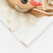 Faux yarn notch-hook Santa face Christmas Fleecedecke (Ecke)