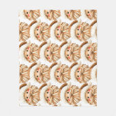 Faux yarn notch-hook Santa face Christmas Fleecedecke (Vorderseite)