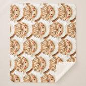 Faux yarn notch-hook Santa face Christmas Sherpadecke (Vorderseite)