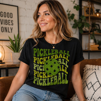 Faux-Yarn-Retro-Pickleball-Design Tri-Blend Shirt