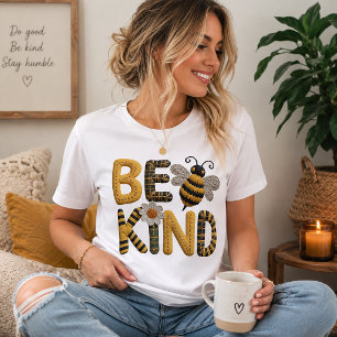 Faux-Yarn Sei nett mit Honigbiene Tri-Blend Shirt