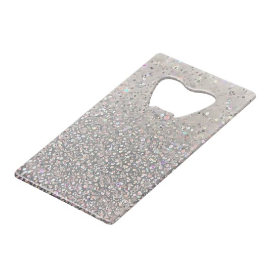 FauxGlitter Geldbeutel Flaschenöffner (Vorderseite Schrägansicht)